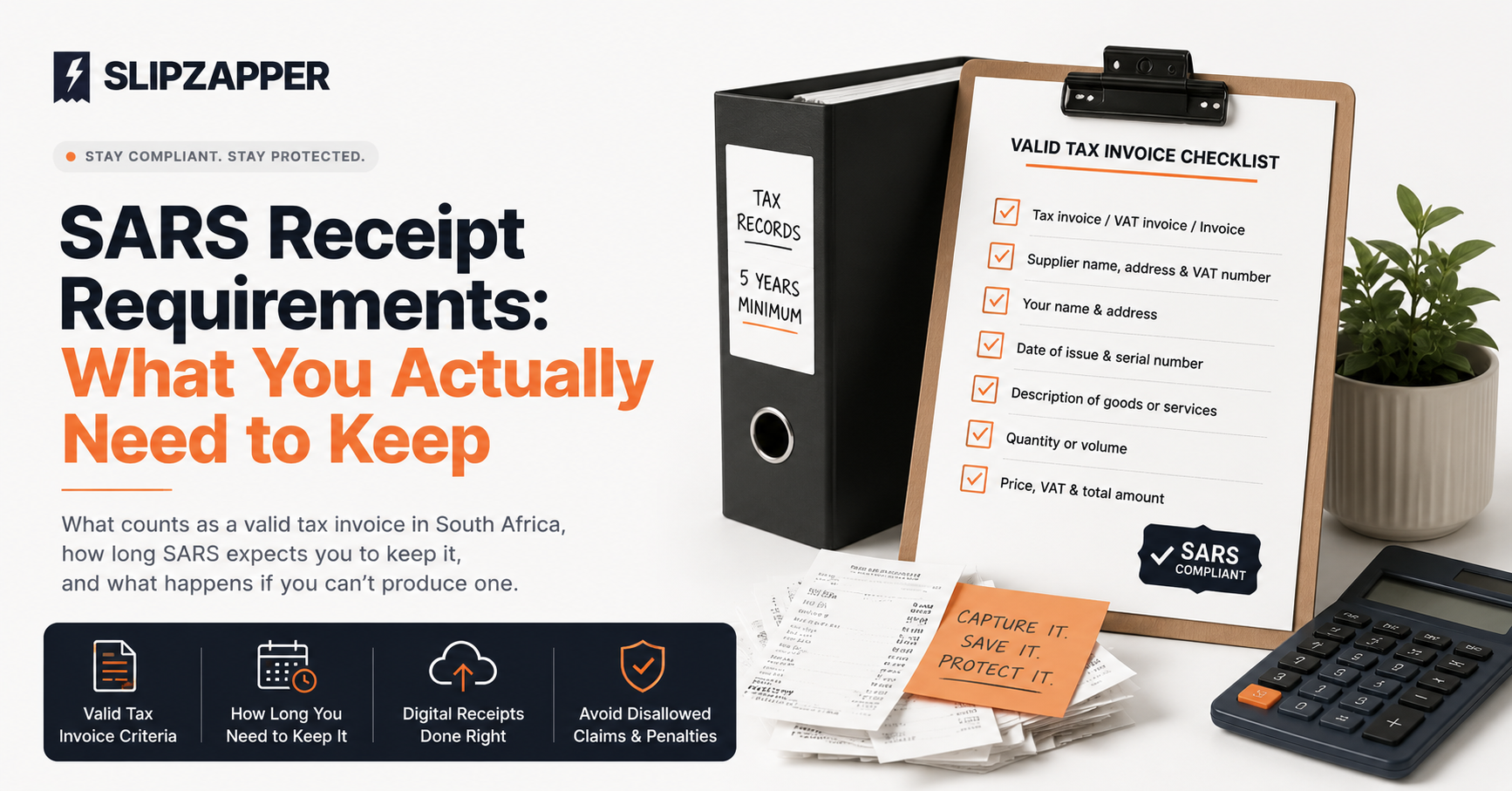 SARS Receipt Requirements: What You Actually Need to Keep